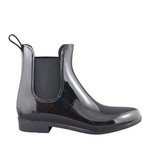 Storm by Cougar Black Shiny Chelsea Rain Booties
